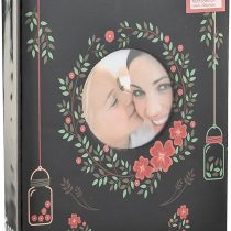 Arpan Fashion Design 200 Holds Photo Album for 4"X6" Photo with Window (Black Floral)
