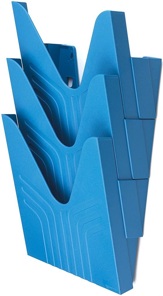 Avery 144-3BLUE Original A4 Literature Holders, 250 x 260 x 115 mm, Set of 3 - Blue