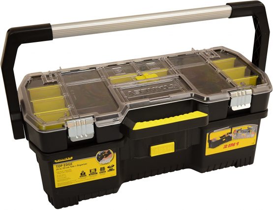 STANLEY Toolbox Tote with Portable Organiser for Tools and Small Parts, Heavy Duty Metal Latch, Removable Dividers, 24 Inch, 1-97-514 - Image 3