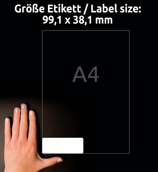 Avery Zweckform L7163-40 Address Labels 40 Sheets / 560 Labels / 99.1 x 38.1 mm White - Image 4