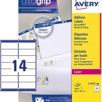 Avery L7163-100 Labels, White (99.1 x 38.1 mm(