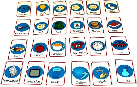 kids2learn Picture Word Communication Aid Flash Cards for adults dementia Alzheimer's autism adult - Image 2
