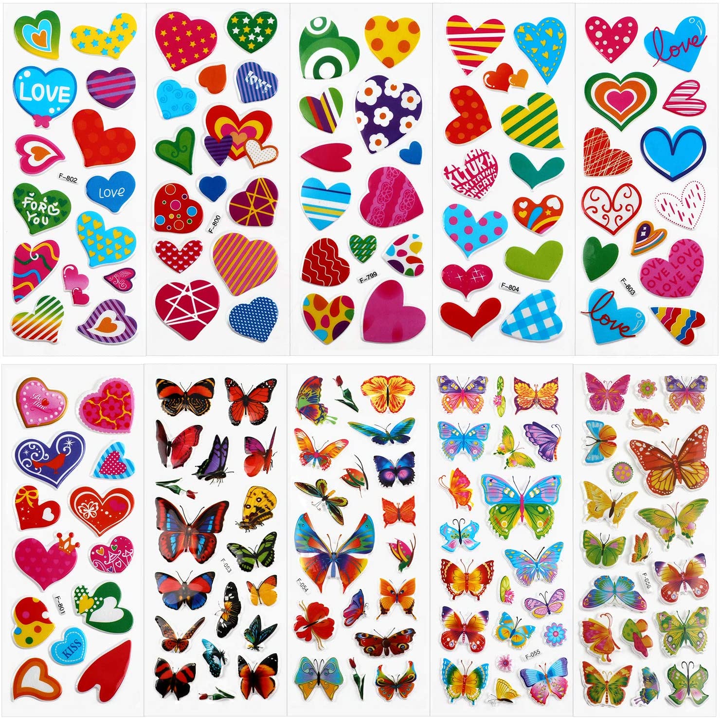 HOWAF 50 Sheets 3D Stickers for Kids Toddlers 900+ Puffy Stickers Children Stickers for Craft Scrapbooking Rewarding Gifts Kids Party Bag Fillers - Image 2