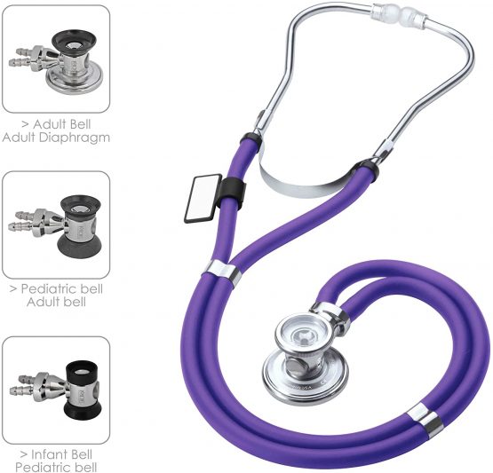 MDF® Sprague Rappaport Dual Head Stethoscope with Adult, Pediatric, and Infant Convertible chestpiece-Free-Parts-for-Life & Lifetime Warranty (MDF767)