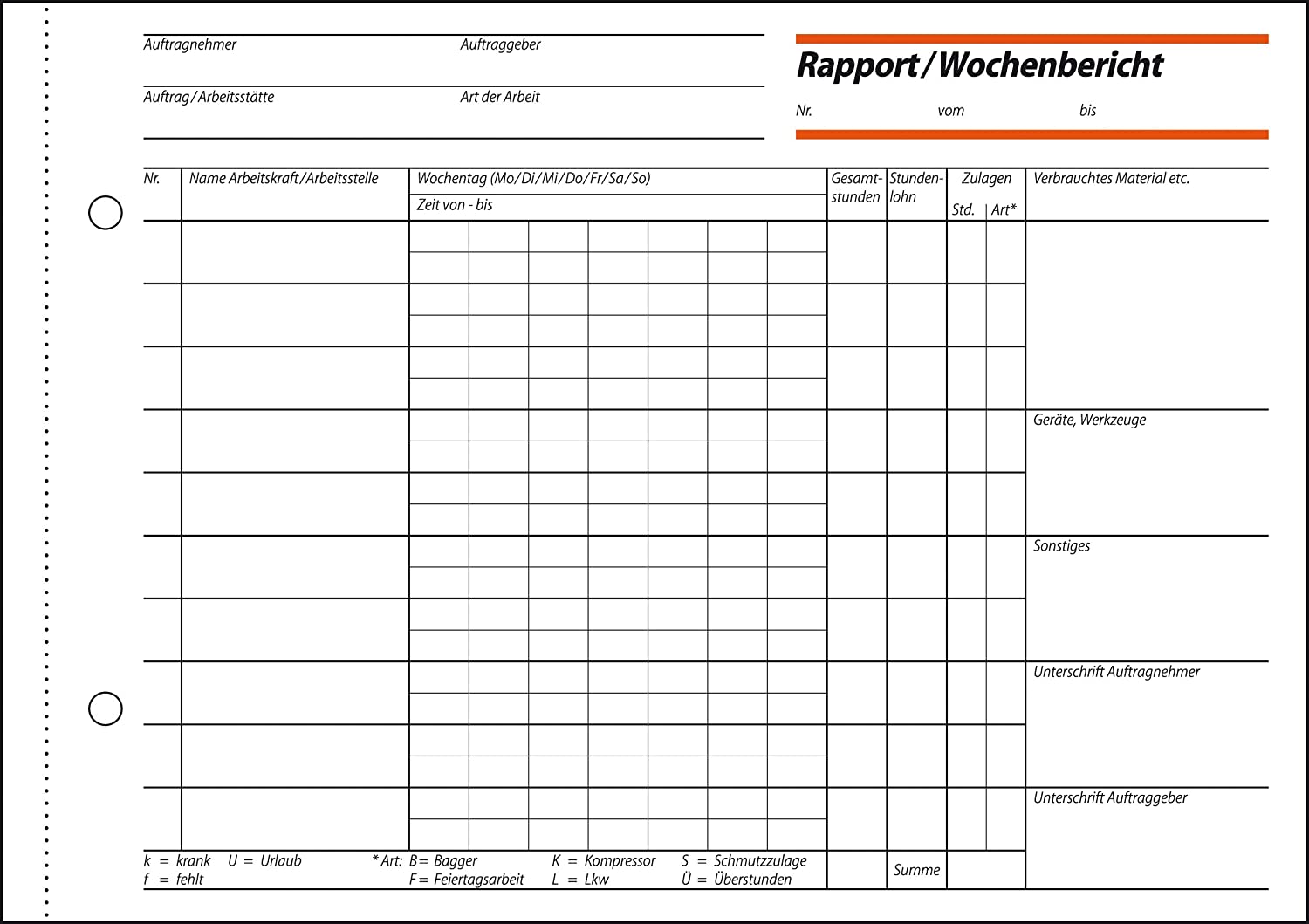 SIGEL RP517 Rapport/Weekly Report A5 Landscape 100 Sheets, White, Pack of 1 - Image 2