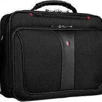 Wenger 600647 Legacy 16" Laptop Briefcase, Checkpoint-friendly padded compartment with Lockable zippers in Black {11 Litres}
