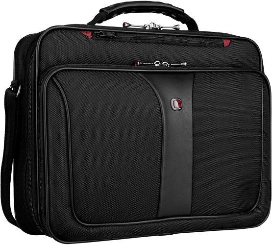 Wenger 600647 Legacy 16" Laptop Briefcase, Checkpoint-friendly padded compartment with Lockable zippers in Black {11 Litres}