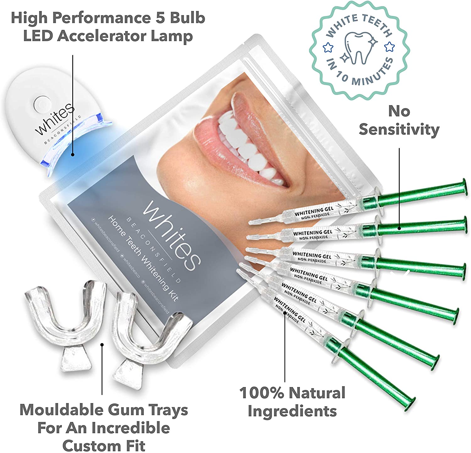 Professional Home Teeth Whitening Kit 12 Applications Whiter Teeth