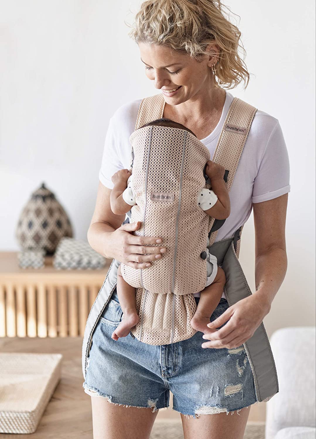 BabyBjörn Baby Carrier Mini, 3D Mesh, Pearly pink - Image 2