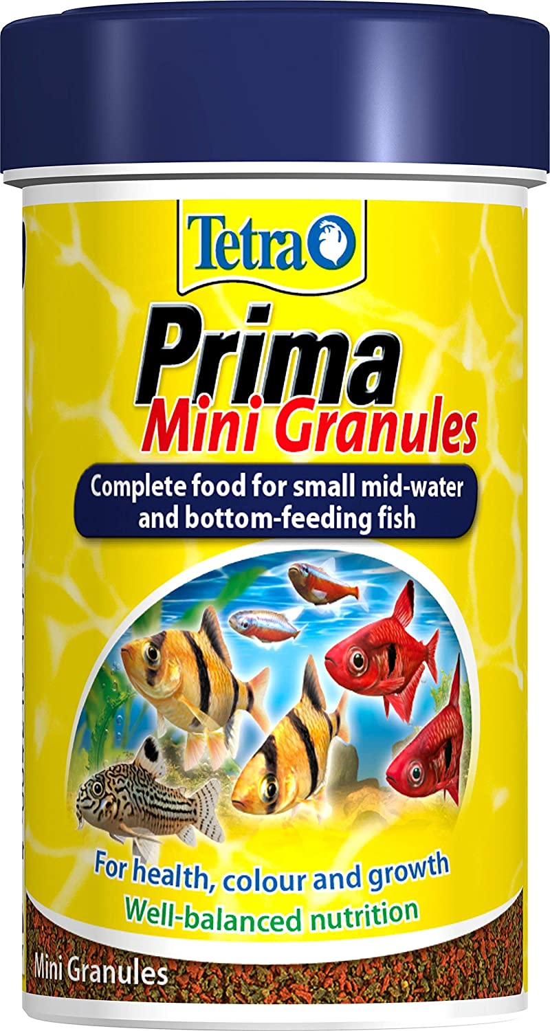 Tetra Prima Fish Food Mini Granules, Complete Food for Small Mid-Water and Bottom-Feeding Fish, 100 ml, transparent, 45 g (Pack of 1)