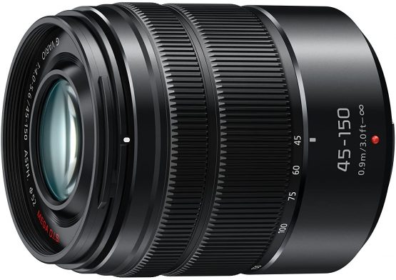 Panasonic LUMIX H-FS45150EKA G Vario 45-150 mm Interchangeable Telephoto Zoom Lens - Black