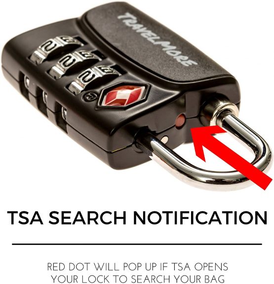 4 Pack Open Alert Indicator TSA Approved 3 Digit Luggage Locks for Travel, Suitcase & Baggage (Orange) - Image 4
