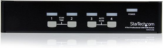 StarTech 4 Port Professional VGA USB KVM Switch with Hub - 1U Rack-mountable KVM Switch (SV431USB) - Image 2