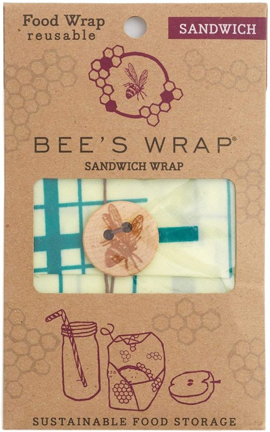 Bee’s Wrap Single Sandwich Wrap, 33 x 33 cm / 13 x 13 inch, Blue - Image 2