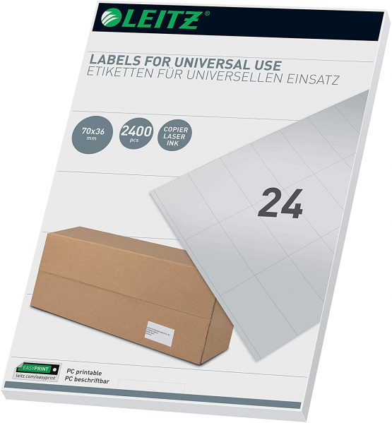 Leitz 61790001 Universal PC Labels 70 x 36 mm White