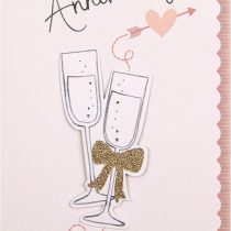 Anniversary Card from Hallmark - 3D Champagne Glass Design