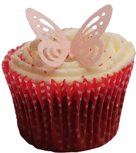 Toppercake Edible Wafer Butterfly Cup Cake Decorations Baby Pink - Image 2