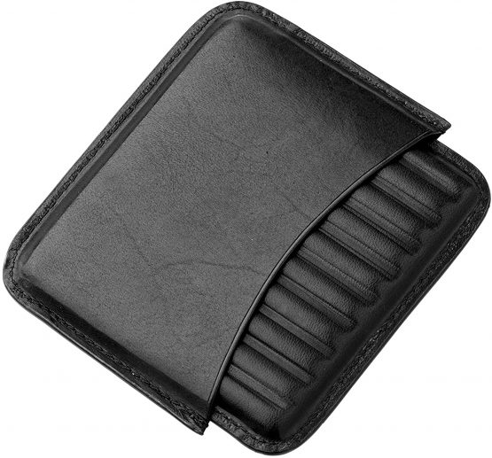 GERMANUS Cigarette Case Leather Black for 10 Cigarillos or Cigarettes
