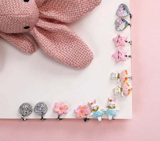 PowerKing Clip On Earrings for Girls, Girls Jewelry Dress Up Earrings and Princess Play Earrings Set for Kids, 6 Pairs, Unicorn Bling (new unicorn 6 set) - Image 2