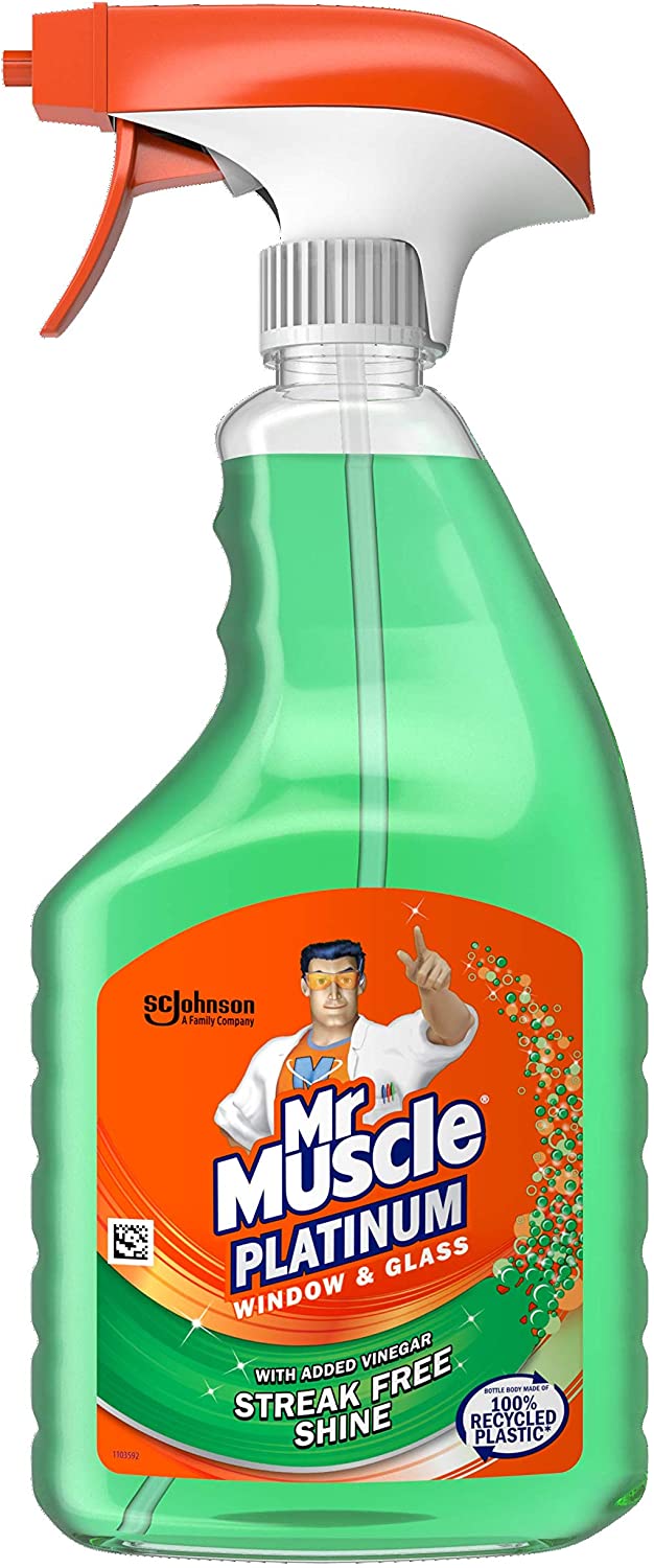 Mr Muscle Platinum Window & Glass Cleaner Spray 750 ml, 750 ml (Pack of 1)