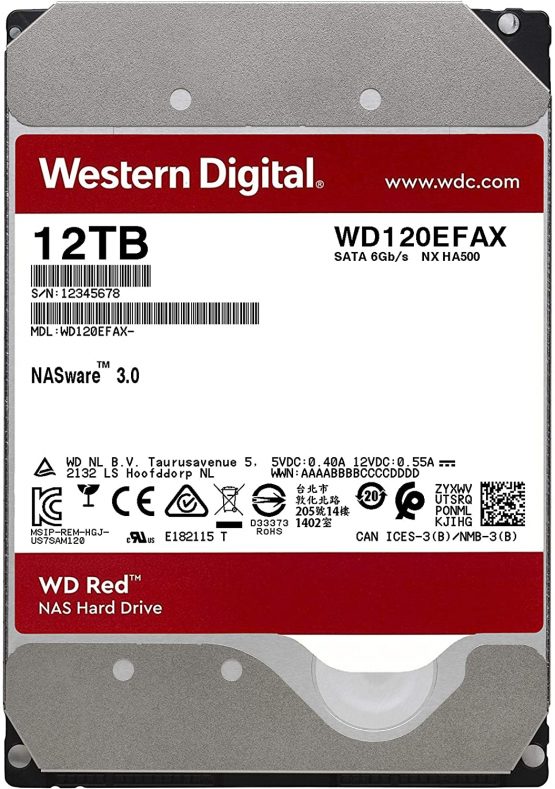 WD Red 12TB 3.5 Inch NAS Internal Hard Drive - 5400 RPM - WD120EFAX - Image 3