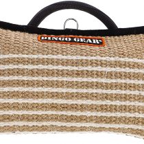 DINGO GEAR Reinforced Bite Pillow Handmade Wedge with 3 Handles for Dog Bite Training Soft Natural, Jute S00520