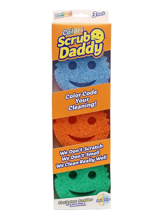 Scrub Daddy Colors Pack of 3 - Texture Changing Scrubber and Sponge