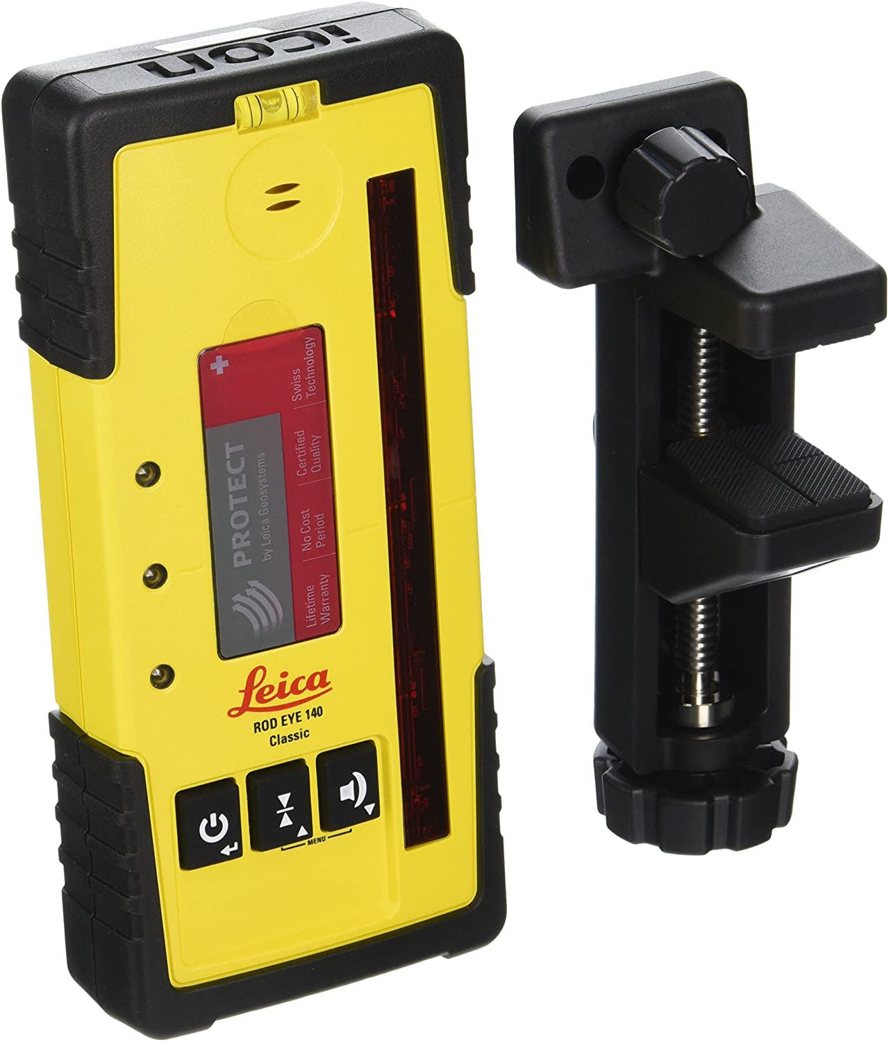 Leica 789923 - Receptor Rod Eye 140 Classic para niveles láser rotativos Rugby, Yellow, talla única