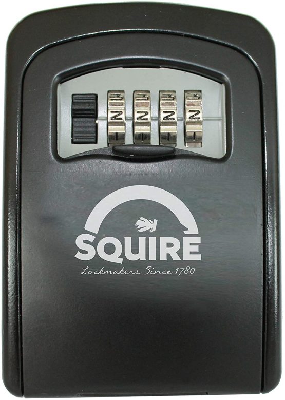 Squire Key Safe Box - 4 Wheel Combination Lock - Wall Mounted Key Safe - Weatherproof Diecast Alloy Body - Large Storage Capacity - Tough Key Lock Box For Outdoor And Indoor Use… (Key Keep 1)
