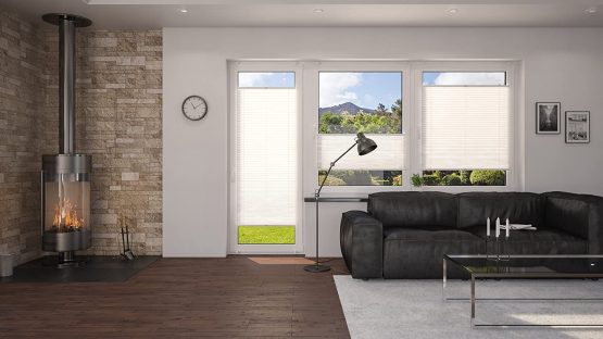 DecoProfi PL01035130 Pleated, braced, maximum total height window sash with clamp support / -fix, without drilling, white , 35 cm x 130 cm - Image 3