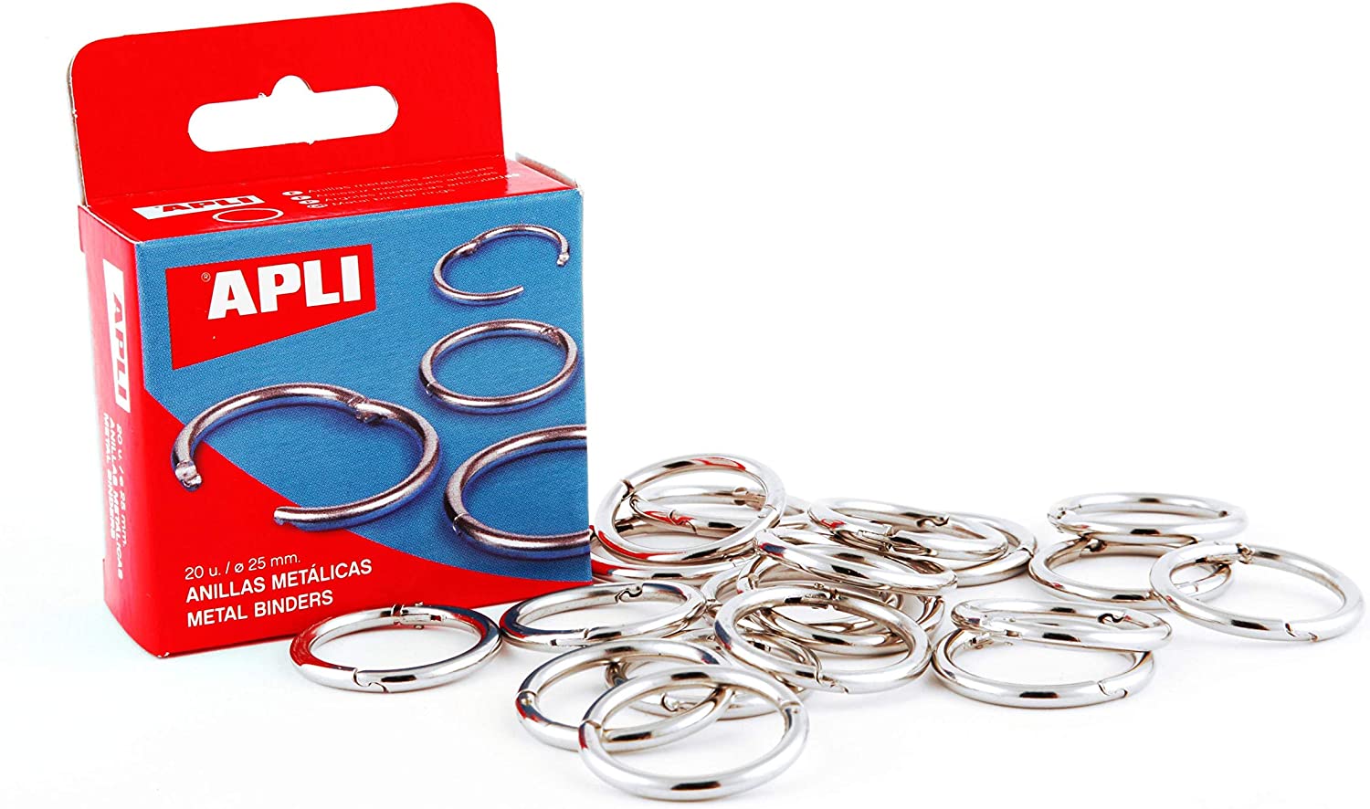 Power 129432 Box of 20 Sheets Metal Rings, Silver, Diam 32 - Image 2