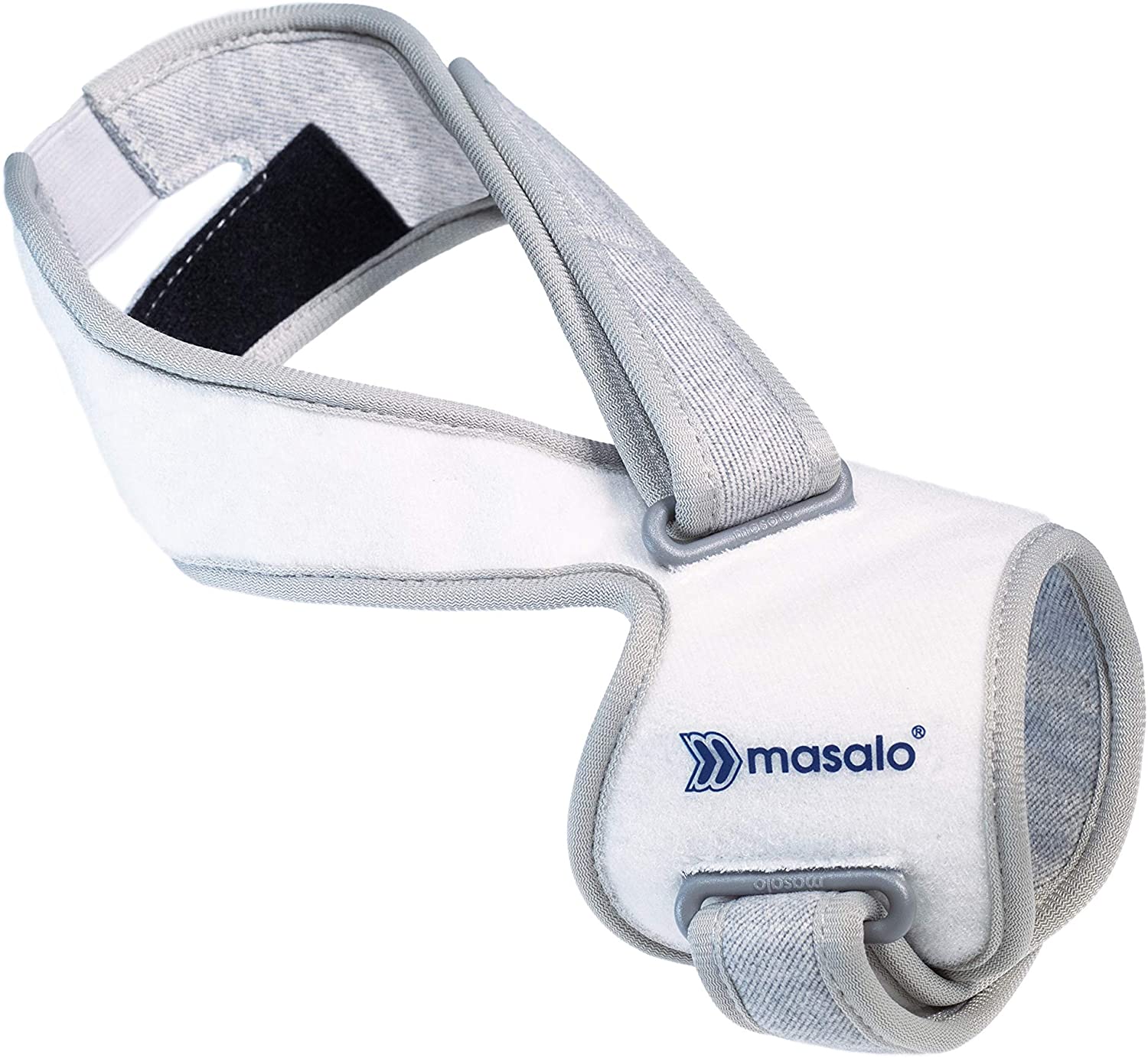 Masalo® Med cuff for tennis elbow golfer's arm, mouse arm (epicondylitis). 2R (1Right), gray