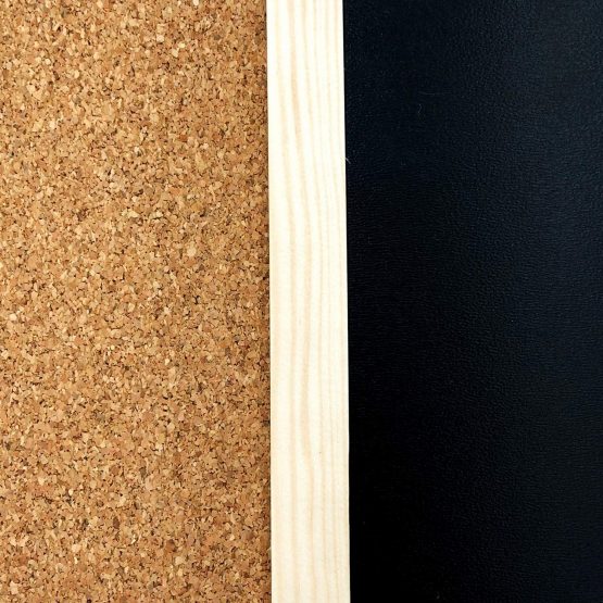 Creative Home 600 x 400 mm 2in1 Chalk Blackboard Cork Notice Board Combo | Thick Wooden Frame + Chalk, Sponge and Pins | Made in EU | Perfect for Kitchen, Office, School, Pub & Home - Image 3