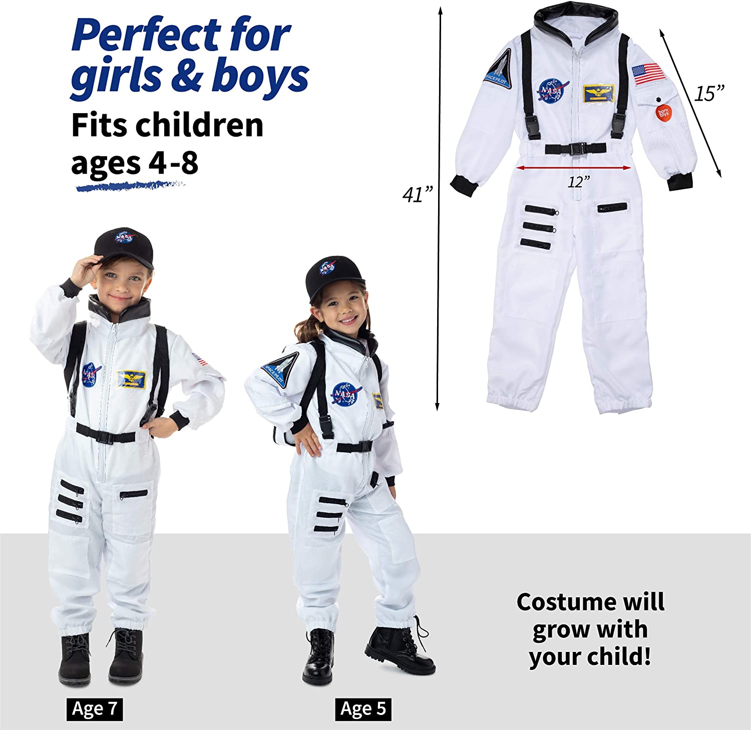 Born Toys Astronaut Costume for Kids & Space Toys Includes Kids Space ...