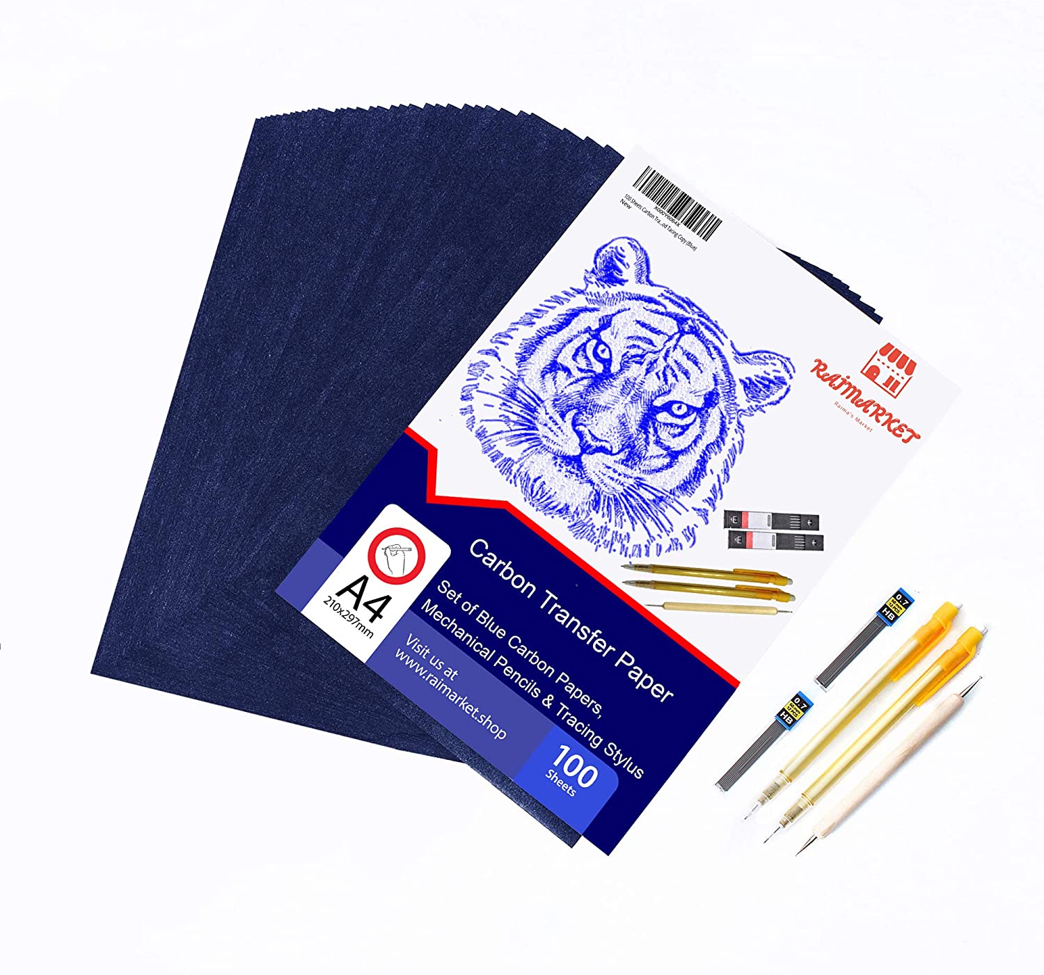 Carbon Paper for Tracing by Raimarket,110 Pcs, Includes 5 Tracing Paper