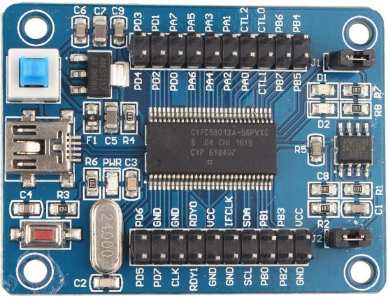 HALJIA CY7C68013A-56 EZ-USB FX2LP USB2.0 Core Develope Mini Board Module Logic Analyzer EEPROM - Image 3