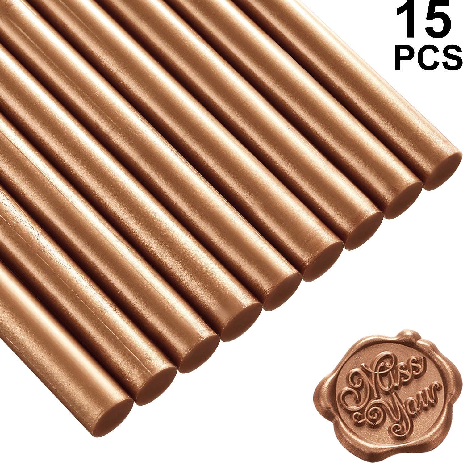 15 Pieces Glue Gun Sealing Wax Sticks for Retro Vintage Wax Seal Stamp and Letter Great for Wedding Invitations Cards Envelopes