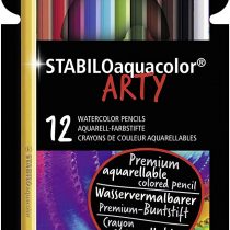 Colouring Pencil - STABILOaquacolor ARTY Wallet of 12 Assorted Colours