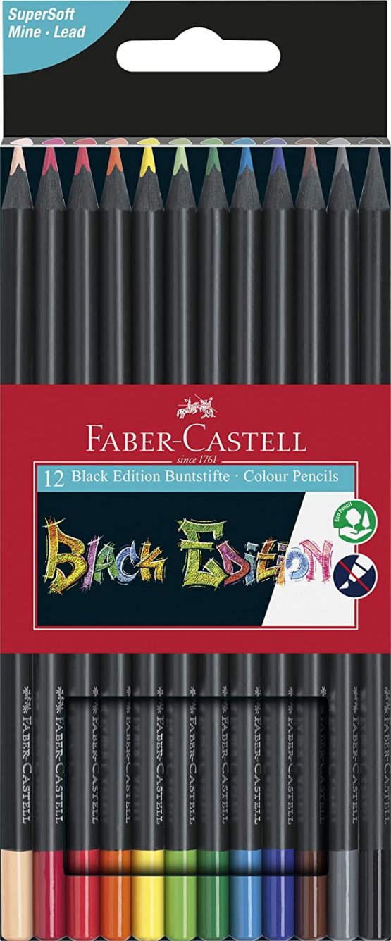 Faber-Castell Black Editition 12 x Colour Pencils