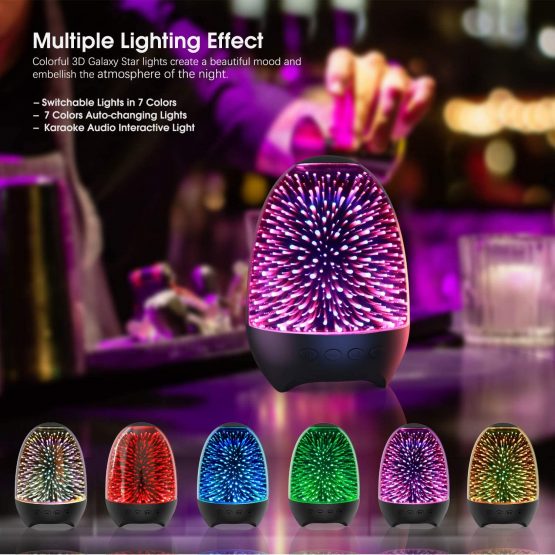 Bluetooth Speaker Night Lights, Bluetooth Speaker MP3 Player, Touch Control Bedside lamp, Dimmable RGB Multicolor Changing LED Table Lamp for Bedroom,Best Gift for Adult Teens Boys and Girls - Image 4