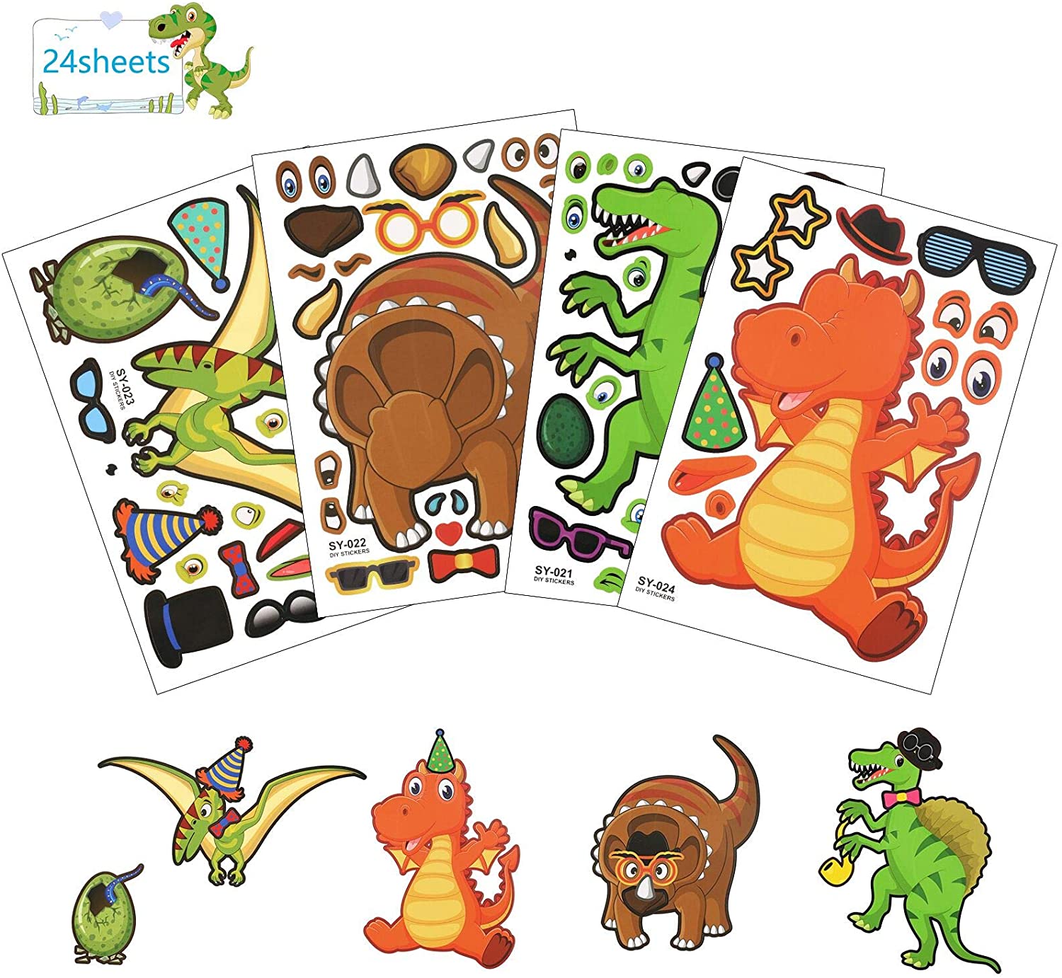 Cute Animal Sticky Notes 24 Pack - 720 Sheets With 12 Adorable Designs