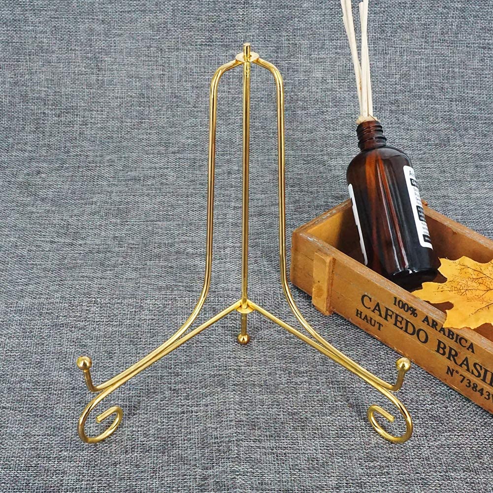 Hetoco 8 Inch Gold Easel Plate Holder Decorative Display Stands for Photo Picture Frames, Decorative Plates - Image 4