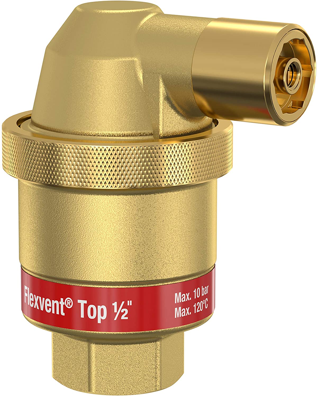 Flamco Flexvent Top 28515 Automatic Bleed Valve Rp1/2 Inch, Brass