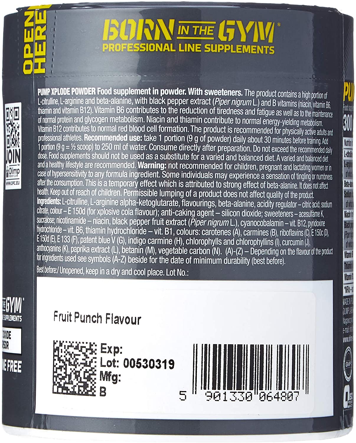 Olimp Pump Xplode Powder (300 g) - cola, White - Image 2