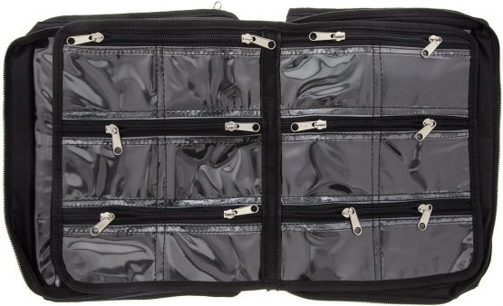 BeadSmith Crafter's Tote Bag, with 2 Removable Pockets and 23 Compartments 12x10", Black - Image 4