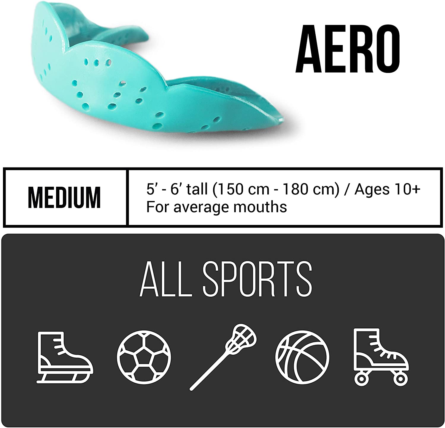 SISU Mouth Guard Aero, Intense Red, Ultra Slim Gumshield for Adults & Kids - Image 2