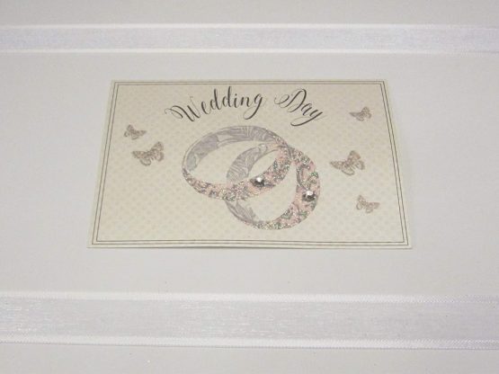 White Cotton Cards Patterned Wedding Rings, Wedding Day Large Keepsake Box (PWR2X) - Image 3