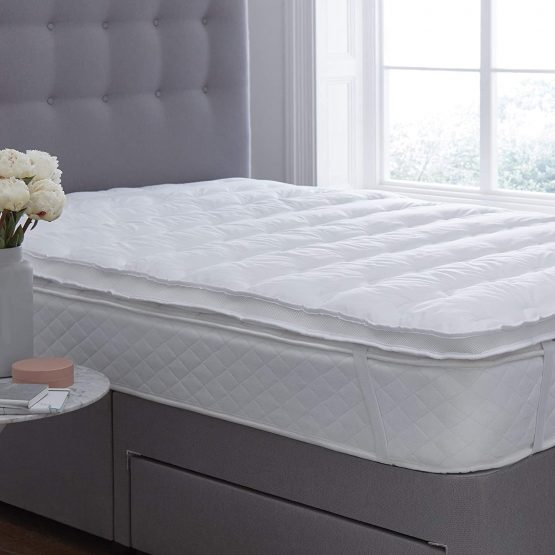 Silentnight Airmax Mattress Topper - Deep Thick Best Mattress Toppers Pad Breathable Cooling Soft Comfy Plump for Home Sofa Bed Caravan - Machine Washable Hypoallergenic Bed Toppers - Image 2