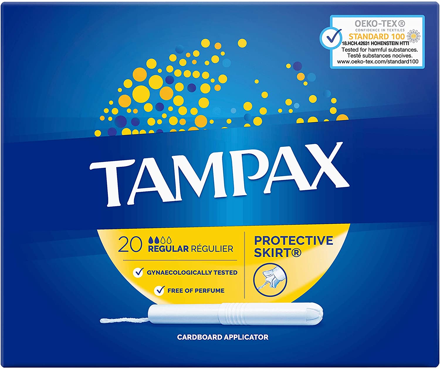 Tampax Regular Tampons with Cardboard Applicator 20X, Leak Protection, Feel Clean, White, 20 Count (Pack of 1) - Image 2