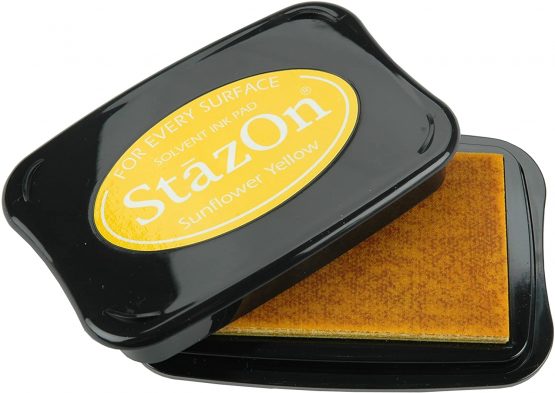 StazOn Ink Pads Tsukineko Multi-Surface Ink Pad, Sunflower Yellow